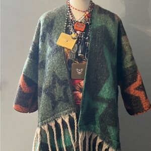 Oversized Boho Wool Blend Coat